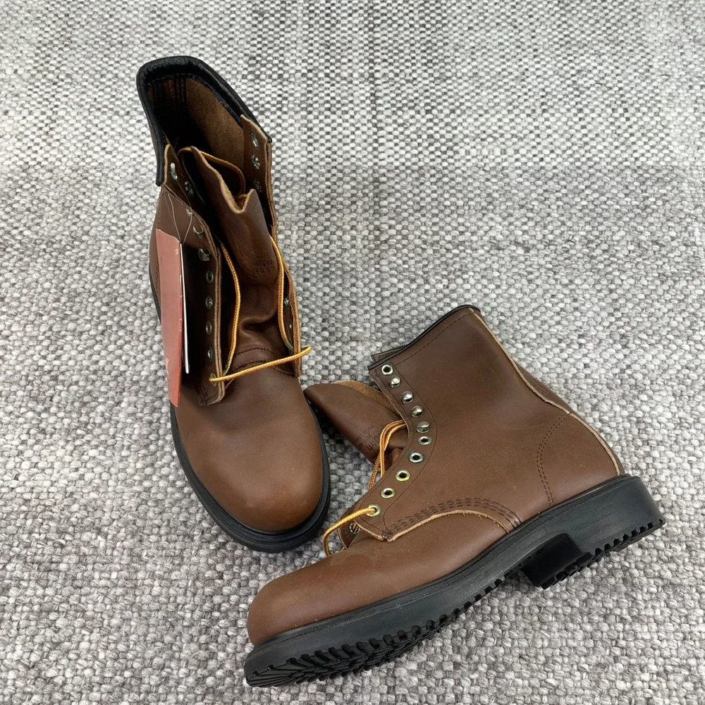 Red Wing 2233 Work Boots Mens 7 D Brown Steel Toe Leather Made in USA